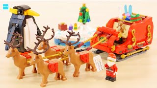 レゴ シーズナル サンタのそり ペンギンのクリスマス 40499 40498 ／ LEGO Seasonal Polar Bear amp Gift Pack [upl. by Natloz19]