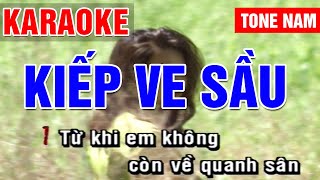 Kiếp Ve Sầu Karaoke Tone Nam  Lâm Nhật Tiến  Asia Karaoke Beat Chuẩn [upl. by Assiluj]