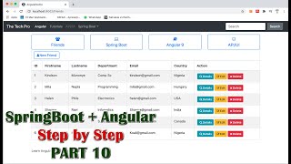 SpringBootAngular Tutorial Part 10  Making HTTP DELETE Request [upl. by Ueik]