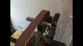 Szalagcsiszoló élező gép házilag készült homemade belt Sander [upl. by Acimehs]