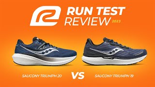 Saucony Triumph 20 Shoe Review amp Comparison to Triumph 19 [upl. by Elockin724]