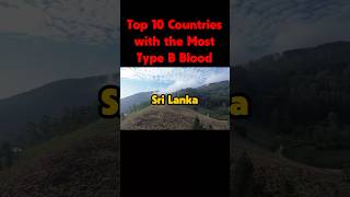 Top 10 Countries with the Most Type B Blood 🅱️ [upl. by Haron694]