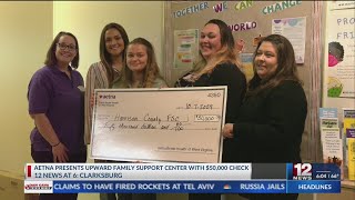 Aetna presents check to Clarksburgs Upward Family Support Center [upl. by Mcilroy]