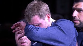 Dirk Nowitzki IN TEARS After Spurs Tribute Video Final NBA Game [upl. by Enerual]