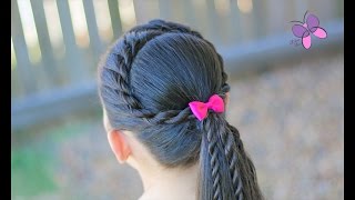 Twisted Ponytail  Easy Hairstyles  Hairstyles for Girls  Chikas Chic [upl. by Germain406]