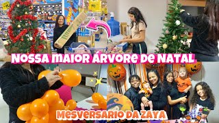 COMPREI E MONTEI NOSSA MAIOR ÁRVORE DE NATAL 🎄DOIS MESES DA ZAYA  Aline vida de mãe [upl. by Odracir666]