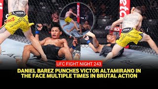 UFC Paris Results Daniel Barez Drops Victor Altamirano Multiple Times in Brutal Action [upl. by Nairadal]