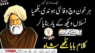 Baba Bulleh Shah Famous Kalam Har Khoon Vich Wafa Nai Hondi BhulliyaPunjabi Shayari Sufiana Kalam [upl. by Sarena]