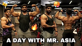 BACK WORKOUT WITH MR ASIA 2022 nitinchandilaofficial  LUNCH POSTWORKOUT FUN  SEHAJ ZAILDAR [upl. by Jerman]