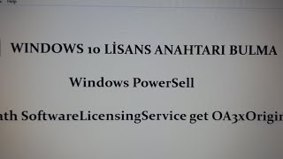 Windows Lisans anahtarı bulma öğrenme yöntemi mustafagezmen video windows productkey english [upl. by Aettam]