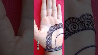 Simple Mehndi Design For Hands shorts short ytshortmehndidesign [upl. by Belford358]