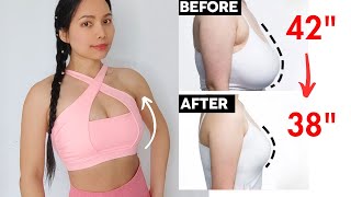 REDUCE HEAVY CUPS lose breast fat lift sagging standing cardio upper body no jumping [upl. by Leiand]