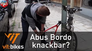 Faltschloss ABUS Bordo geknackt vitbikesTV [upl. by Eelarbed]