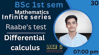 L30 BSc1st Semester MathematicsDifferential Calculus Unit 1l Raabes test akashM [upl. by Akenat]