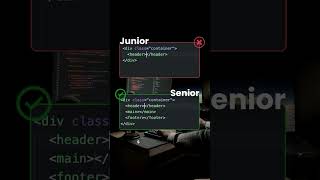 Junior Vs SeniorBeginners Vs Pro frontend developer 💻 webdevlopment programming html html5 [upl. by Herwin]