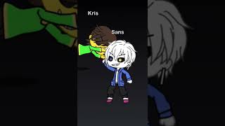 Sans vs kris deltarune 🤑🤓 [upl. by Lenox]