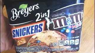 Breyers  2 in 1 Snickers and MampM Mini [upl. by Raffo216]