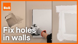 How to fix holes in plasterboard walls  DIY [upl. by Willtrude]