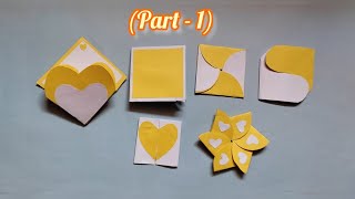 6 different cards tutorial for scrapbook pagesPart1scrapbook pages making ideas [upl. by Tatianas]