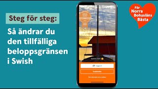 Så ändrar du den tillfälliga beloppsgränsen i Swish steg för steg [upl. by Llenrahs]