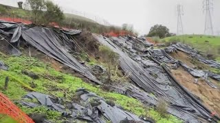 Caldecott Canyon residents worry about rain erosion eating away at unstable hillside [upl. by Wivina826]