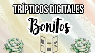 COMO HACER TRÍPTICOS DIGITALES BONITOS [upl. by Nama]