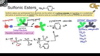 0211 Formation of Sulfonate Esters from Alcohols [upl. by Illoh181]