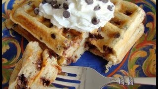 Chocolate Chip Waffle Recipe [upl. by Ahsoet]