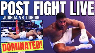 Joshua Dubois POST FIGHT LIVE NOT OVER for AJ KO Highlights Film Study  REMATCH or Wilder Fury [upl. by Yhtuv355]