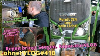 LohnerVLOG410 Fendt 926 Frontzapfwelle zerlegen I Strautmann Lagerschaden richten I Fendt 724 Licht [upl. by Aramen]