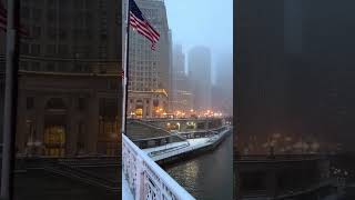 Chicago 🇺🇸❤️❄️ the dream city drive in snowstorm ❄️☁️⛄️🤍 do you love the magic of a snowfall ✨ [upl. by Ifok705]