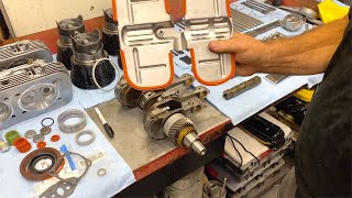 VW Type 4 Engine Build Part 3 Porsche 914 Restoration  VW bus aircooled motor Volkswagen ctmoog [upl. by Atnuahs659]