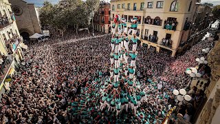 Castellers de Vilafranca  Primer 9 de 9 amb folre carregat de la història  9d9f  Tots Sants 2023 [upl. by Melva387]