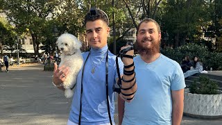 Wrapping Tefillin in Washington Square Park with the Legendary Zach Sage Fox [upl. by Urana290]