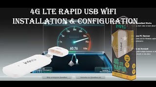 IRVINE 4G WIFI Modem 4G LTE RAPID USB WIFI Installation amp Configuration [upl. by Ruhtracam]