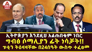 ኢትዮጵያን እንደዚህ አልጠበቁም ነበር ግብፅ ሶማሊያን ፊት ነሳቻት ፑቲን ትዕዛዛቸው በ24ሰዓት ውስጥ ተፈፀመ [upl. by Yllas851]