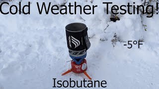 ColdWeather Testing Isobutane Fuel Canisters [upl. by Whyte]