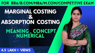 1 Marginal Costing TYBCOM SEM 6  Cost accounting  BAF  BMS [upl. by Neraa211]