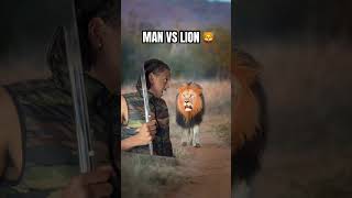 MAN VS LION 🦁 youtubeshorts comedy wolverine voiceover funny lion [upl. by Halian]