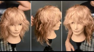 Shaggy Layered LobLong Bob Haircut Tutorial with Scissor amp Razor  Curtain Bangs Hairstyle [upl. by Adda]