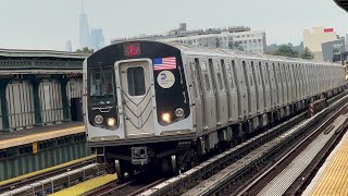 R160B Siemens F Train making a stop in the center track at Avenue N  Sept 27th 2024 [upl. by Nnoved]