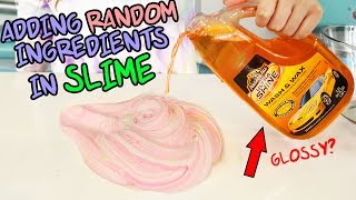 ADDING The Most RANDOM INGREDIENTS IN SLIME  Trying to find new slime ingredients Slimeatory 433 [upl. by Gilberta483]