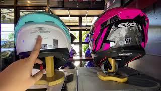 Evo Helmet Vs Spyder Helmet  Ano Ang Mas Maganda  Helmet Comparison  trending fyp helmet [upl. by Analihp]