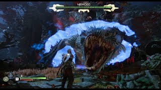 Nidhogg Vs Kratos  God of War Ragnarök Pc [upl. by Ecnarepmet]