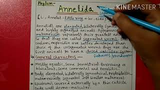 Phylum Annelida characters and classification explain [upl. by Leong]