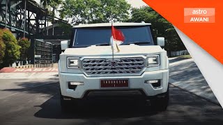 Prabowo pilih SUV buatan tempatan sebagai kenderaan rasmi [upl. by Freeland698]