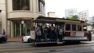 PowellMason Cable Car 20  Powell St amp Post St San Francisco California [upl. by Astri]