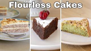 3 Easy Flourless Cakes Recipes  GlutenFree Cakes [upl. by Assenav]