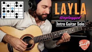 Eric Clapton quotLaylaquot Unplugged  Intro Solo Guitar Lesson [upl. by Pacifica]