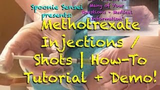 Methotrexate Self Injection Demonstration Education  PAINLESS [upl. by Fons]